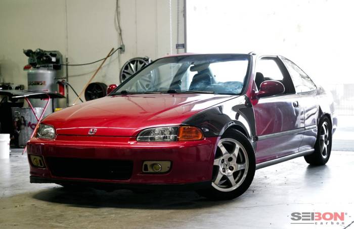 Seibon - Honda Civic 2dr OE Seibon Carbon Fiber Body Kit- Fenders!!! FF9295HDCV2D