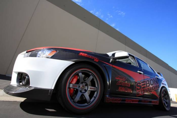 Seibon - Mitsubishi Lancer 10MM Wide Seibon Carbon Fiber Body Kit- Fenders! FF0809MITEVOX