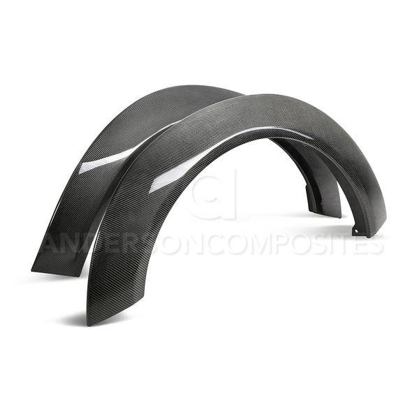 Anderson Carbon - Dodge Challenger Anderson Composites Fiber Wide Front Fender Flares AC-FLR18DGCHHC-F