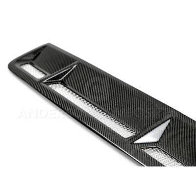 Anderson Carbon - Ford Mustang GT500 Style Anderson Composites Fiber Hood Vent AC-HV11MU500