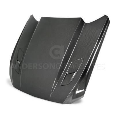 Anderson Carbon - Ford Mustang 3 Cowl Anderson Composites Fiber Body Kit- Hood AC-HD15FDMU-CJ-DS