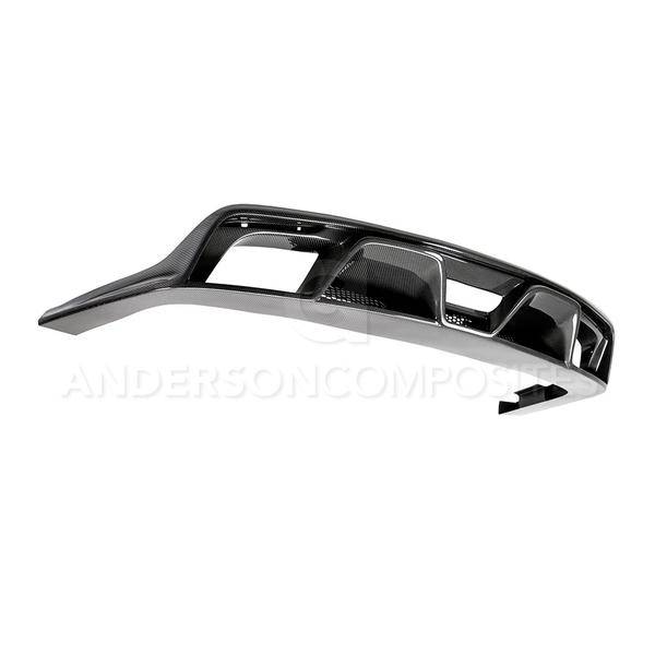 Anderson Carbon - Ford Mustang GT350 Anderson Composites Fiber Rear Bumper Diffuser AC-RL15FDMU-GR
