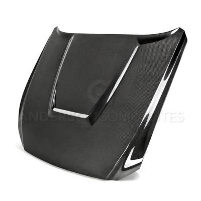 Anderson Carbon - Ford Mustang GT350 Style Anderson Composites Fiber Body Kit- Hood AC-HD15FDMU-GR-DS
