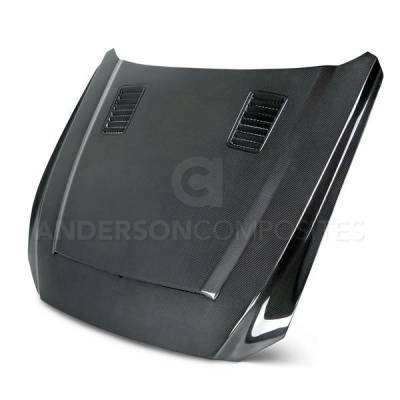 Anderson Carbon - Ford Mustang KR Anderson Composites Fiber Body Kit- Hood AC-HD15FDMU-SN-DS