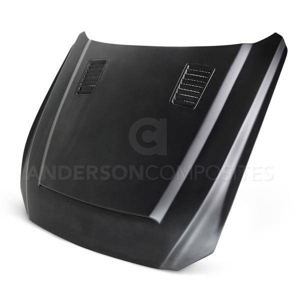 Anderson Fiberglass - Ford Mustang Super Snake Anderson Composites Glass Body Kit- Hood AC-HD15FDMU-SN-GF