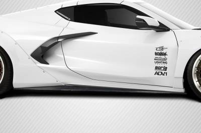 Carbon Creations - Chevy Corvette Gran Veloce Carbon Fiber Wide Side Skirts Body Kit 117915