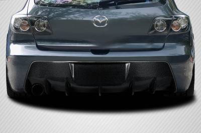 Carbon Creations - Mazda Mazda 3 Corkscrew Carbon Fiber Rear Bumper Diffuser Body Kit 117943