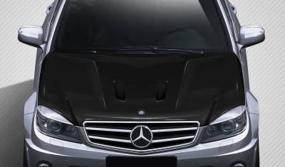 Carbon Creations - Mercedes-Benz C Class Carbon Creations Black Series Look Hood - 1 Piece - 112324