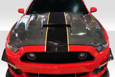 Carbon Creations - Ford Mustang Carbon Creations CVX Hood - 1 Piece - 112582