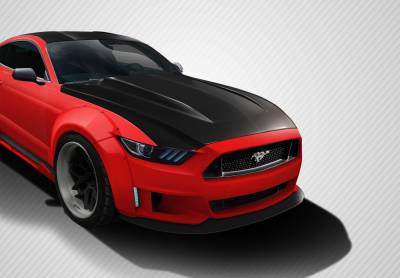 Carbon Creations - Ford Mustang Carbon Creations Cowl Hood - 1 Piece - 112583