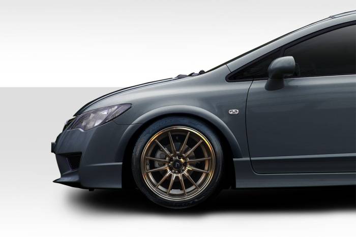 Duraflex - Honda Civic JDM 4dr Type M Duraflex Front Fender Flares 114282