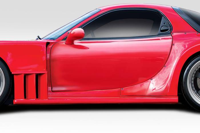Duraflex - Mazda RX7 Bossen Duraflex Side Skirts Body Kit 114444