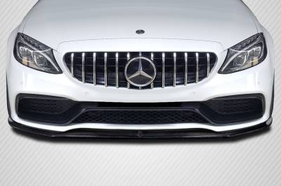 Carbon Creations - Mercedes C Class Power Carbon Fiber Front Bumper Lip Body Kit 117155