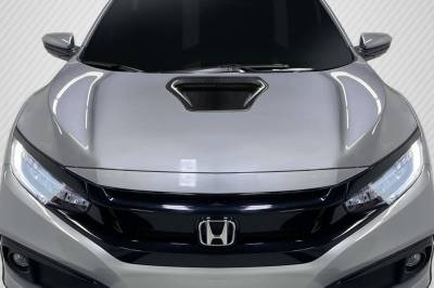 Carbon Creations - Honda Civic OEM Look Carbon Fiber Body Kit- Hood Scoop 117378