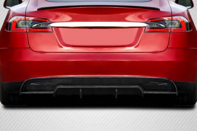 Carbon Creations - Tesla Model S Energon Carbon Fiber Rear Bumper Diffuser Body Kit 117425