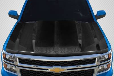 Carbon Creations - Chevrolet Silverado 2" Cowl Carbon Fiber Creations Body Kit- Hood 117531