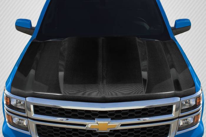 Carbon Creations - Chevrolet Silverado 2" Cowl Carbon Fiber Creations Body Kit- Hood 117531