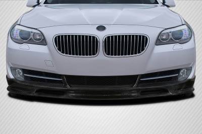 Carbon Creations - BMW 5 Series 4DR Wave Carbon Fiber Front Bumper Lip Body Kit 119084