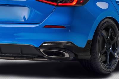 Carbon Creations - Honda Civic Merella Carbon Fiber Rear Bumper Lip Add On Body Kit 119131