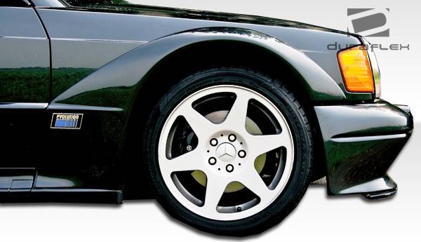 SDeelCase 2.75" ABS Gloss Black Carbon Effect Fender Flares – Universal Fit For Mercedes (2 Pcs)