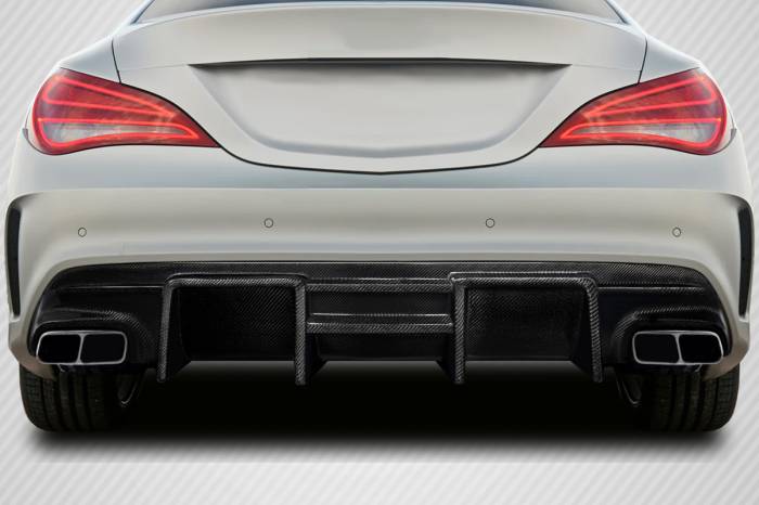 Carbon Creations - Mercedes CLA Zex Carbon Fiber Rear Bumper Diffuser Body Kit 117760