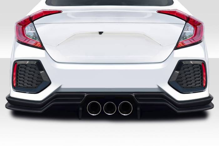 Duraflex - Honda Civic 4DR Broman Duraflex 3pcs Rear Bumper Lip Body Kit 117596