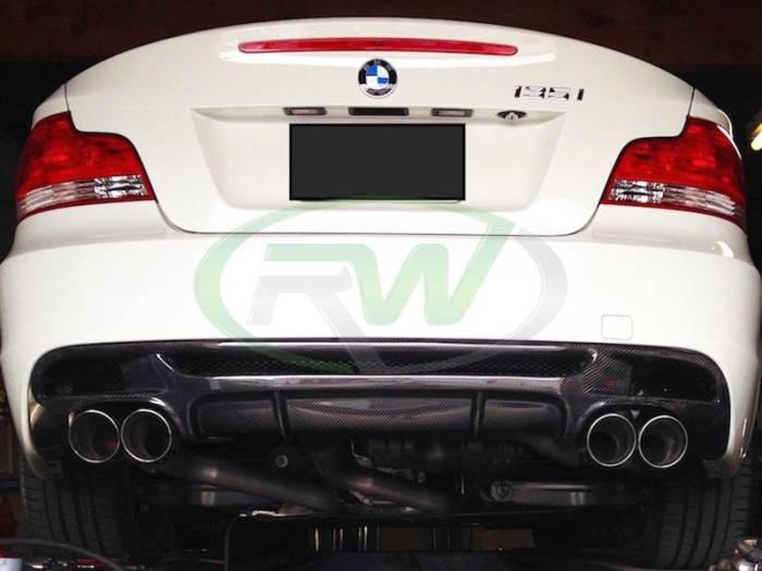 RW Carbon - BMW E82 E88 128i/135i Performance Style Carbon Fiber Diffuser bmwe82009-quad