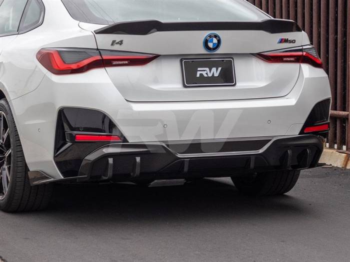 RW Carbon - BMW i4 Dry Carbon Fiber Rear Diffuser bmwi4001