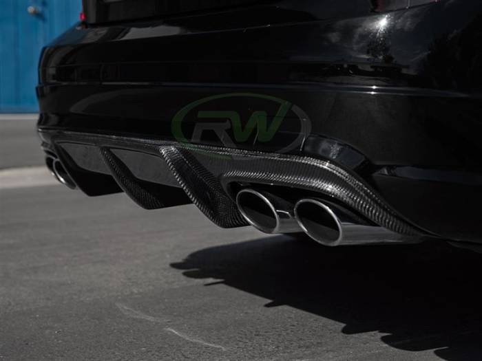 RW Carbon - Mercedes W204 C63 Arkym Style Carbon Fiber Diffuser mercw20418