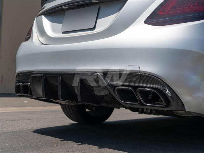 RW Carbon - Mercedes W205 C63/C63S Sedan 19+ DTM CF Diffuser mercw20541