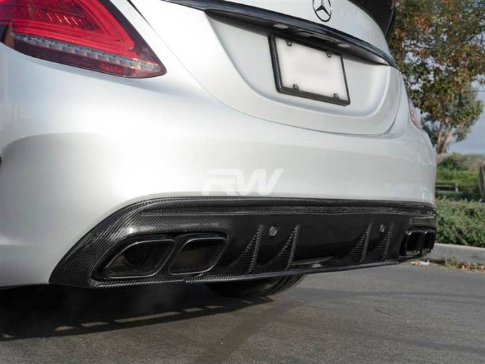 RW Carbon - Mercedes W205 C63/C63S Sedan 19+ CF Diffuser mercw20543