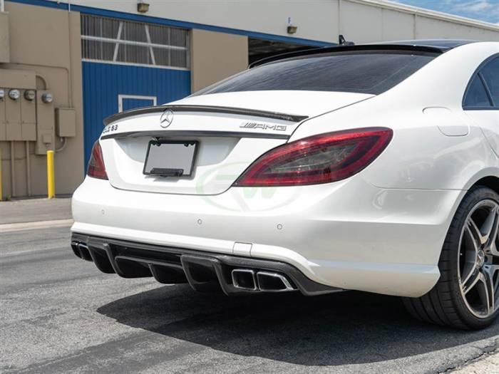 RW Carbon - Mercedes W218 CLS63 Renn Style Carbon Fiber Diffuser mercw21805