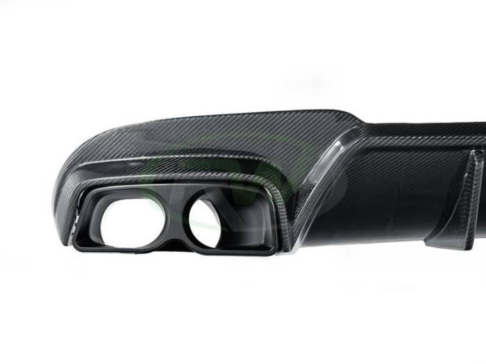 RW Carbon - Mercedes W212 E63 Facelift BRS Style Diffuser w/ CF Exhaust Tips mercw21219-2