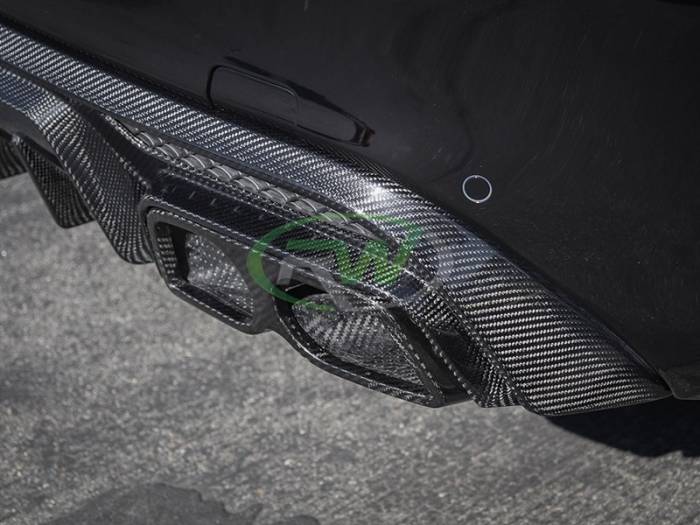 RW Carbon - Mercedes W205 W212 Carbon Fiber Exhaust Tips mercw20533