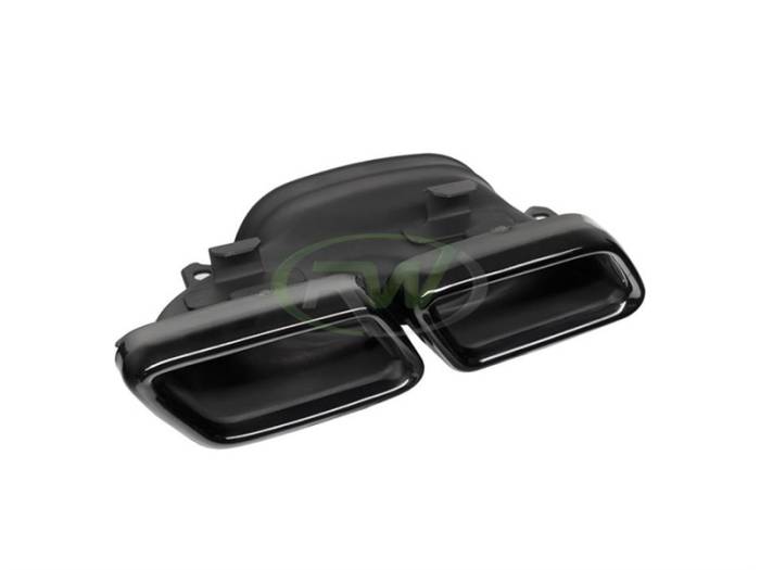 RW Carbon - Mercedes C63 AMG Style Exhaust Tips - Black Chrome mercw20531-1