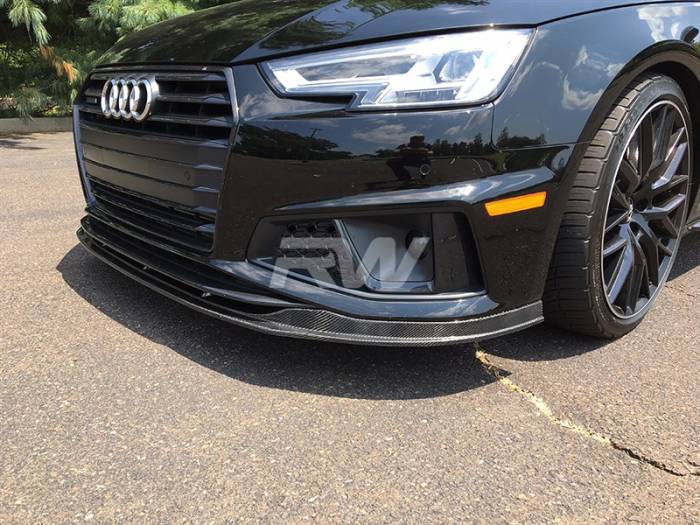 RW Carbon - Audi B9 A4 S4 Carbon Fiber Front Lip Spoiler 2019 audis402
