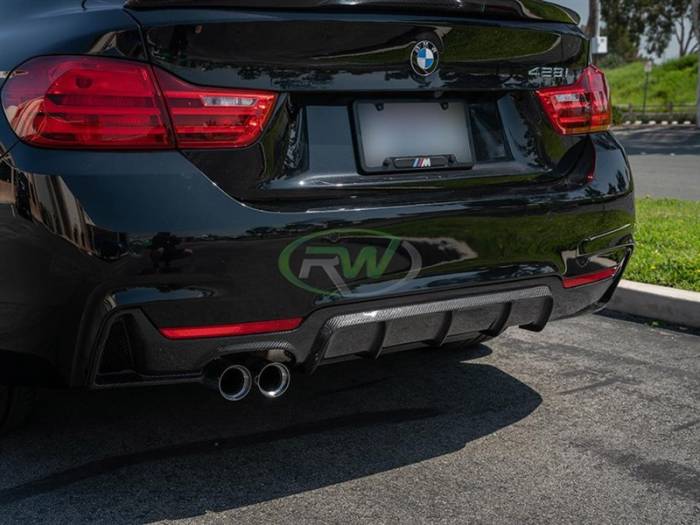 RW Carbon - BMW F32 F33 F36 Perf. Style CF Diffuser: Single Side - 428i, 430i bmwf32010-3