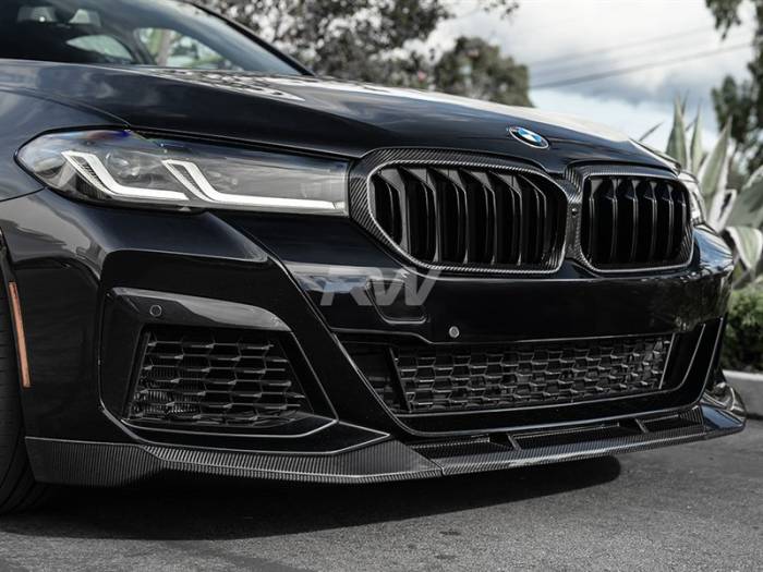 RW Carbon - BMW G30 LCI Carbon Fiber Front Lip Spoiler bmwg30027
