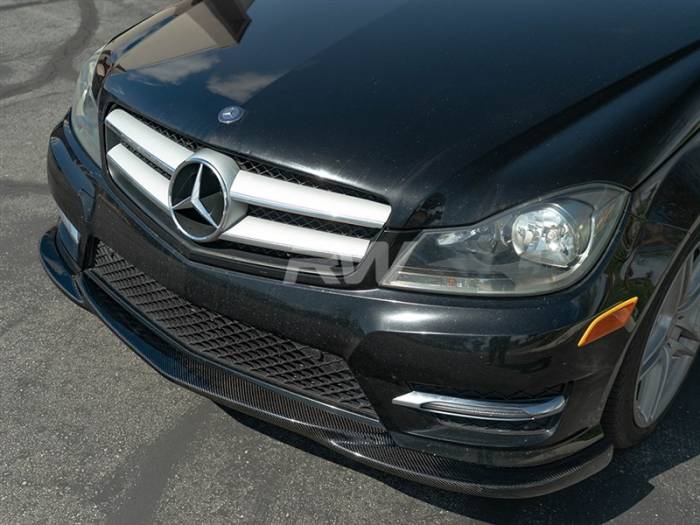 RW Carbon - Mercedes W204 C Class Carbon Fiber Front Lip mercw20406
