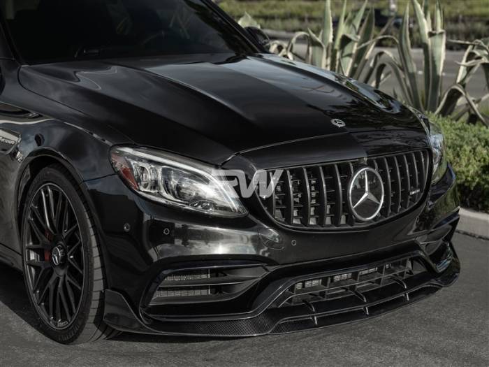 RW Carbon - Mercedes W205 C63 BRS Style Carbon Fiber Front Lip mercw20507