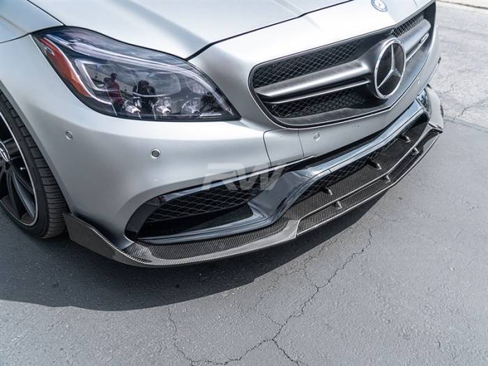 RW Carbon - Mercedes W218 CLS63 BRS Style Carbon Fiber Front Lip mercw21812