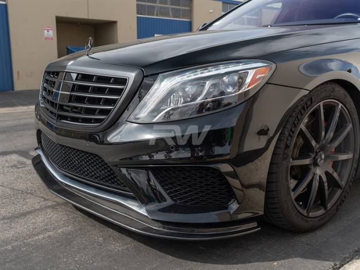 RW Carbon - Mercedes W222 S63 Carbon Fiber Front Lip Spoiler mercw22203