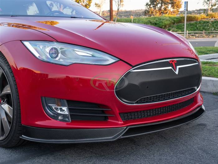 RW Carbon - Tesla Model S Carbon Fiber Front Lip Spoiler Tesla02