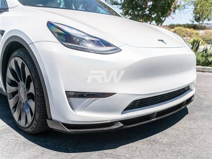RW Carbon - Tesla Model Y DTM Carbon Fiber Front Lip Spoiler tesla021