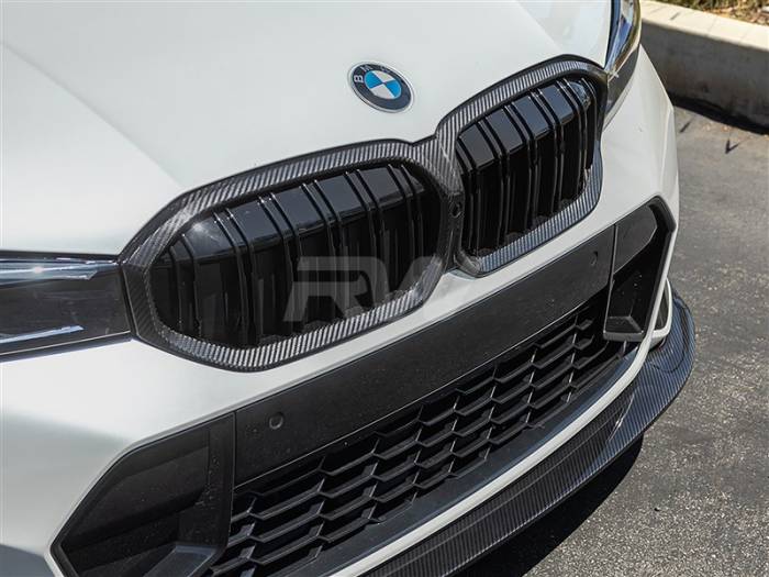 RW Carbon - BMW G20 3-Series Dual-Slat Carbon Fiber Grilles Pre-LCI bmwg20042-1