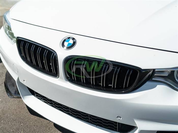 RW Carbon - BMW F32 F33 F36 F80 F82 F83 Gloss Black Grilles bmwf32006