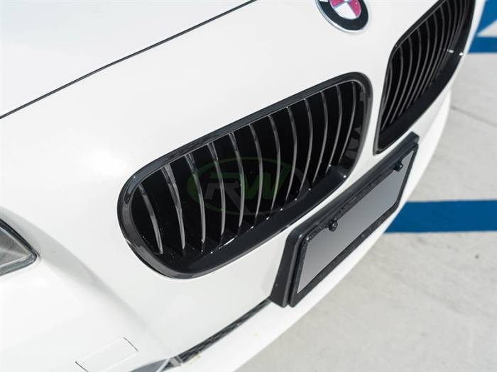 RW Carbon - BMW F10 Gloss Black Kidney Grilles bmwf10027