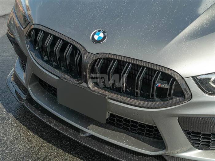 RW Carbon - BMW F91 F92 F93 M8 Carbon Fiber Grille Surrounds wo/Camera bmwf9101-2