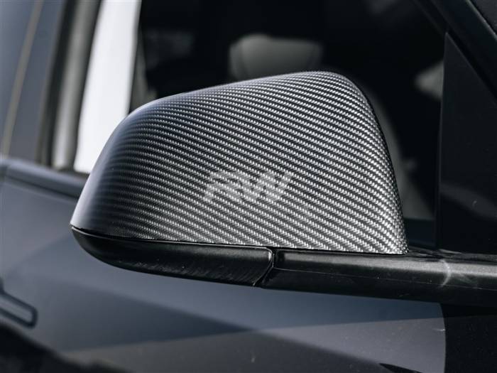 RW Carbon - Tesla Model Y Carbon Fiber Mirror Covers tesla023