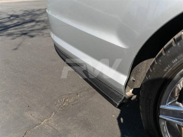 RW Carbon - Mercedes W204 Carbon Fiber Rear Bumper Splitters mercw20442